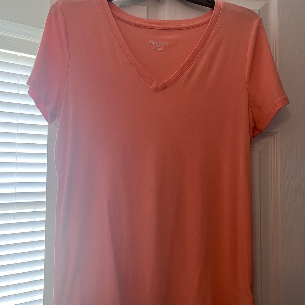 Merona Coral V-Neck Short Sleeve Tee